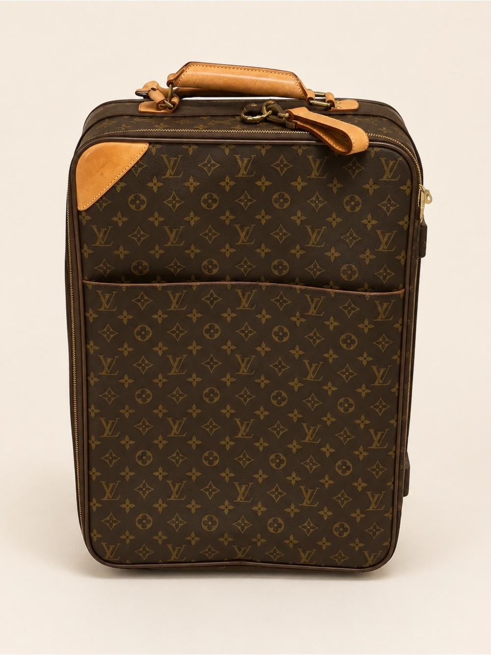Louis Vuitton Brown Monogram Rolling Carry-On with Tan Trim Pegasus 55